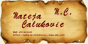 Mateja Čaluković vizit kartica